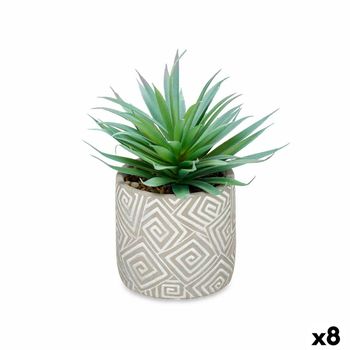 Planta Decorativa Suculenta Madera Plástico 17 X 21 X 17 Cm (8 Unidades)