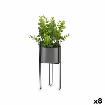 Planta Decorativa Eucalipto Metal Plástico 14 X 40 X 14 Cm (8 Unidades)