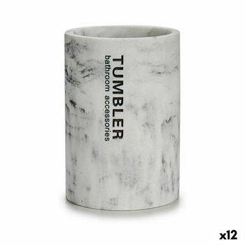 Portacepillos De Dientes Tumbler Blanco Resina 7,5 X 10,2 X 7,5 Cm (12 Unidades)