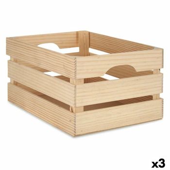 Caja Decorativa Blanco Beige Nácar Aglomerado 15 x 7,2 x 25,2 cm (4  Unidades) 