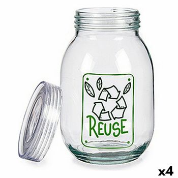 Bote Reuse Vidrio Transparente 1,8 L 13 X 20,8 X 13 Cm (4 Unidades)