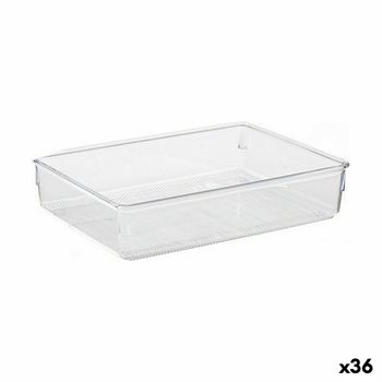 Organizador De Cajones Multiusos Transparente Plástico 24 X 5,5 X 15,8 Cm (36 Unidades)