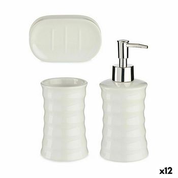 Set De Baño Blanco Cerámica (12 Unidades)