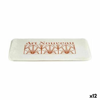 Alfombra De Baño Art Nouveau Blanco Bronce 40 X 1,5 X 60 Cm (12 Unidades)