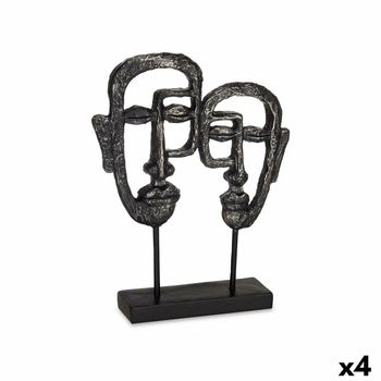 Figura Decorativa Cara Negro 27 X 32,5 X 10,5 Cm (4 Unidades)