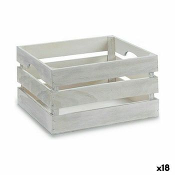 Caja Decorativa Blanco Madera 31 X 16 X 21 Cm (18 Unidades)