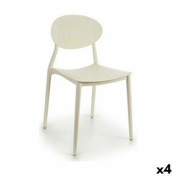 Pack 2 Sillas Para Cocina Tapizadas En Polipiel Color Blanco Y Estructura  Metálica Estilo Moderno 89x40 Cm con Ofertas en Carrefour