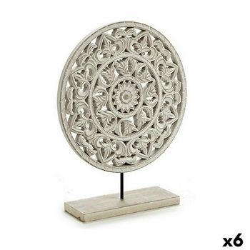 Figura Decorativa Mandala Blanco 30 X 36 X 7 Cm (6 Unidades)