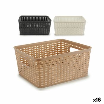 Cesto Para La Ropa Plástico 10 L 25,5 X 15 X 35,5 Cm (18 Unidades)