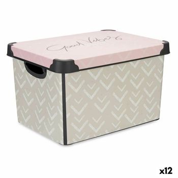 4x Life story caja almacenaje con tapa small 15l rose