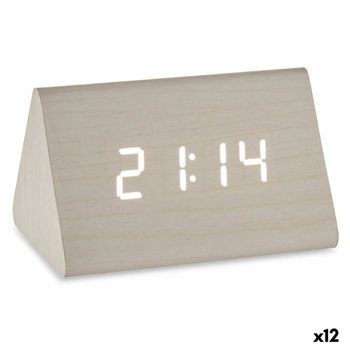 Reloj Digital de Sobremesa Blanco PVC Madera MDF (15 x 7,5 x 7 cm) (12  Unidades) - Tiendetea