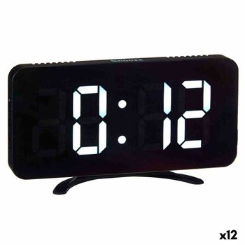 Reloj Digital de Sobremesa Negro PVC Madera MDF 11,7 x 7,5 x 8 cm (12  Unidades) – Grupo Lampier