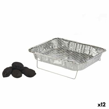 Barbacoa Desechable La Dehesa Aluminio 23,5 X 6 X 30,5 Cm, 23,5 X 6 X 30,5 Cm Plateado