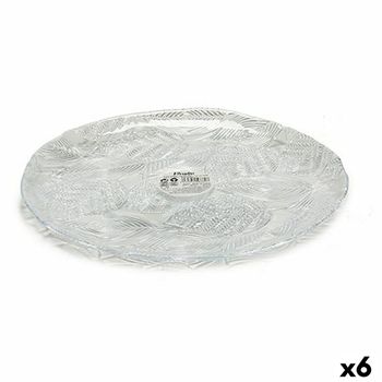 Plato Llano Tirolo Transparente Vidrio 27,5 X 1,7 X 27,5 Cm (6 Unidades)