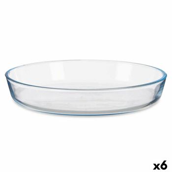 Bandeja Para Horno Transparente Vidrio De Borosilicato 25,5 X 4,5 X 25,5 Cm (6 Unidades)