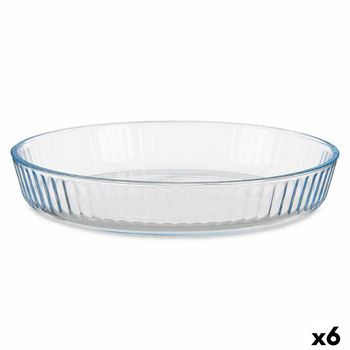 Bandeja Para Horno Transparente Vidrio De Borosilicato 25,5 X 4,5 X 25,5 Cm (6 Unidades)