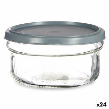 Fiambrera Redonda Con Tapa Gris Plástico 415 Ml 12 X 6 X 12 Cm (24 Unidades)