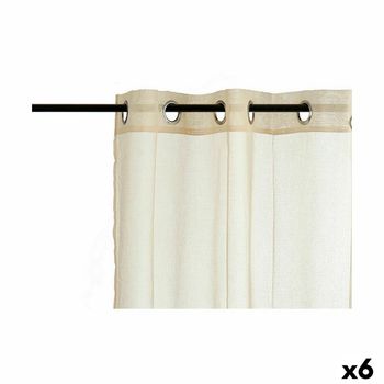 Cortina 140 X 260 Cm Beige (6 Unidades)