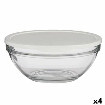 Fiambrera Redonda Con Tapa Chefs Blanco 2,5 L 23,7 X 10,1 X 23,7 Cm (4 Unidades)