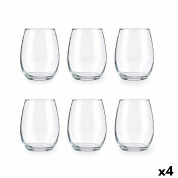 Set De Vasos Amber Transparente Vidrio 350 Ml (4 Unidades)