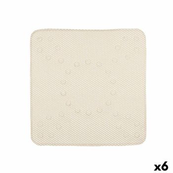 Alfombrilla Antideslizante Para Ducha Beige Pvc 53 X 52,5 X 1 Cm (6 Unidades)