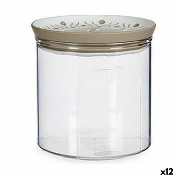 Bote Stefanplast Tosca Hermético Beige Plástico 700 Ml 11,7 X 11 X 11,7 Cm (12 Unidades)