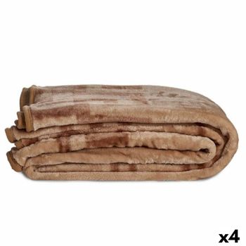 Manta Lisa Para Cama Micro Coral Color Beige Para Cama De 135 / 150 Cm con  Ofertas en Carrefour