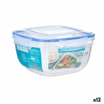 Fiambrera Hermética Quid Greenery 1,8 L Transparente Plástico (Pack 4x)