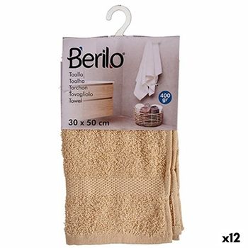 Toalla De Baño Crema 30 X 50 Cm (12 Unidades)