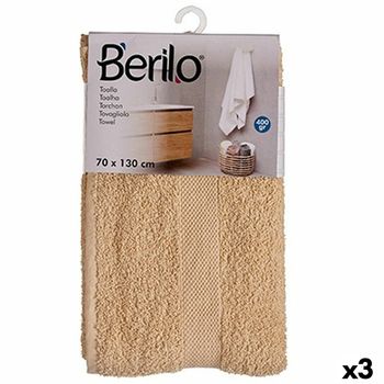 Toalla De Baño Crema 70 X 130 Cm (3 Unidades)