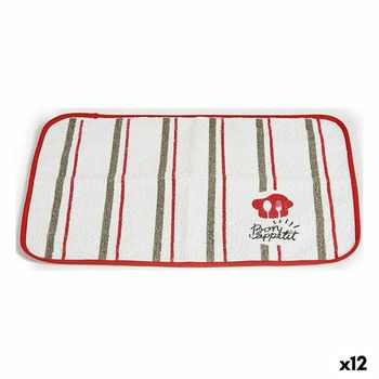 Salvamantel Bon Appetit Blanco Rojo 33 X 0,3 X 48 Cm (12 Unidades)