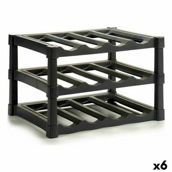 Escurreplatos 2 Niveles, Cromado, Metal, 45,5x24,5x37,5 cm (Negro)