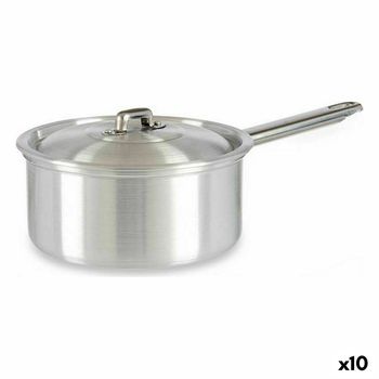 Cazo Con Tapa Ø 16 Cm Plateado Aluminio 1,5 L (10 Unidades)