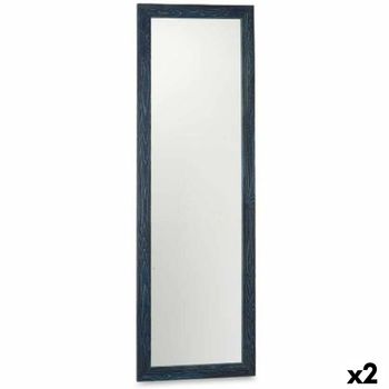 Espejo De Pared Azul Madera Mdf 48 X 150 X 2 Cm (2 Unidades)