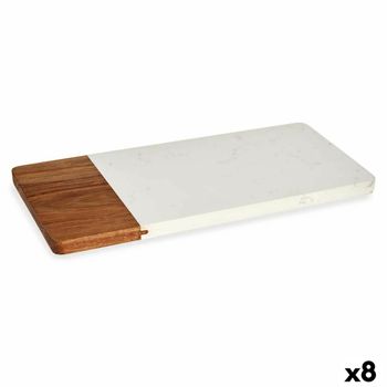 Tabla Cortar Cocina Madera con Borde Decorado, 33,5x21,5x1,5cm (Negro)