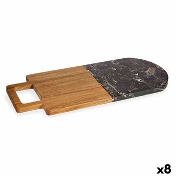 Tabla De Cortar Negro Mármol Madera De Acacia 18 X 1,5 X 38 Cm (8 Unidades)