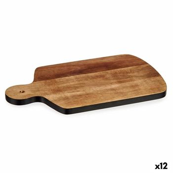 Tabla De Cortar Negro Madera De Acacia 21,5 X 1,5 X 33,5 Cm (12 Unidades)