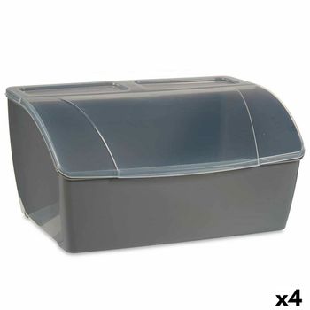 Organizador Para Nevera Gris Transparente Plástico 2,5 L 20,5 X 17 X 13 Cm  (24 Unidades) con Ofertas en Carrefour