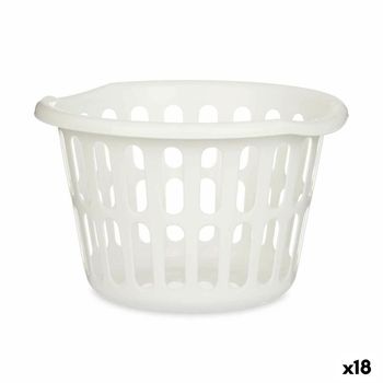 Cesto Blanco Polipropileno 27 L 40 X 25 X 40 Cm (18 Unidades)