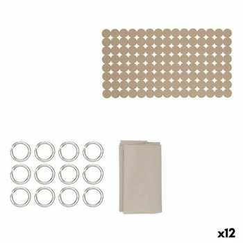 Set De Baño Beige Pvc Polietileno Eva (12 Unidades)