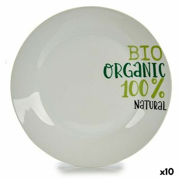 Plato Llano Organic Porcelana 24,4 X 2,6 X 24,4 Cm (10 Unidades)