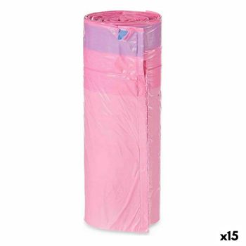 Bolsas De Basura Perfumado Autocierre Rosa Polietileno 15 Unidades 30 L