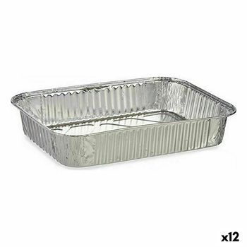 Set De Fuentes De Cocina Desechable Aluminio 22 X 15,6 X 4,8 Cm (12 Unidades)