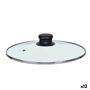 Tapa Para Olla 22 Cm Cristal Plateado (12 Unidades)