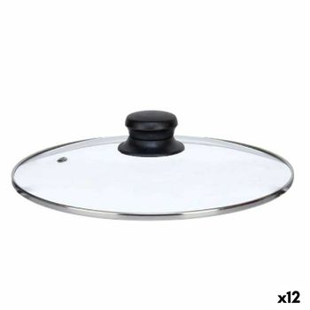 Tapa Para Olla 24 Cm Cristal Plateado (12 Unidades)