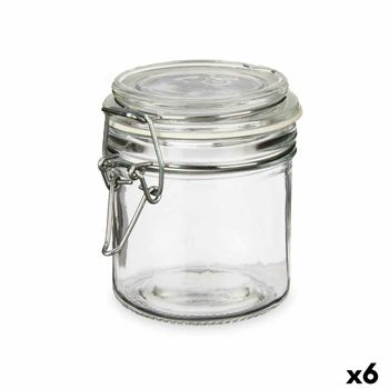 Tarro Transparente Metal Vidrio Silicona 250 Ml 11,5 X 10 X 8,5 Cm (6 Unidades)