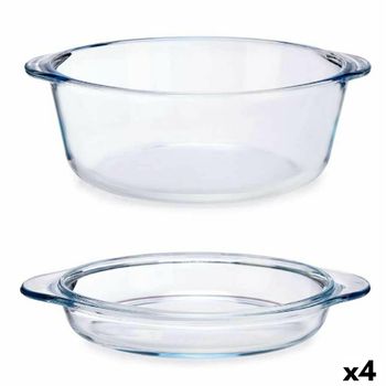 Cacerola Con Tapa Transparente Vidrio De Borosilicato 2,1 L (4 Unidades)