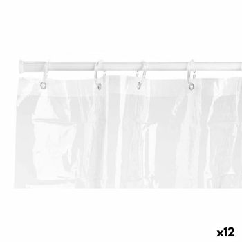 Colgador para la Ducha 28 x 60 x 14 cm Metal Blanco Plástico (6 Unidades)