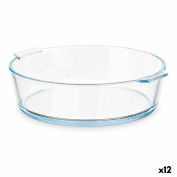 Fuente De Cocina Con Asas Transparente Vidrio De Borosilicato 1,6 L 23 X 6 X 20 Cm (12 Unidades)