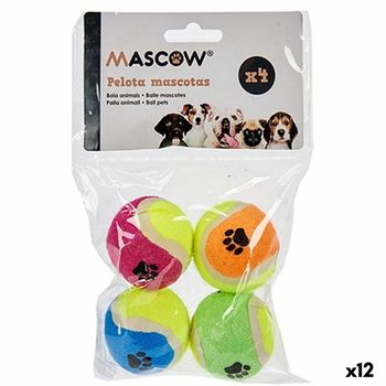 Juguete Para Perros Pelota Multicolor Ø 4,5 Cm Polietileno Polipropileno Abs (12 Unidades)